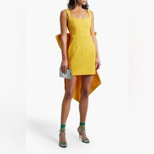 Rebecca Vallance Calla Bow-embellished Cloque Mini Dress